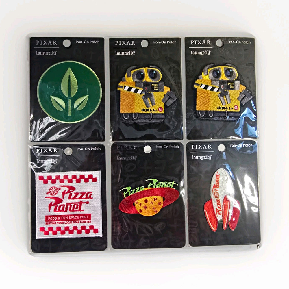 Lot Of 6 Loungefly Disney Pixar WALL-E & Pizza Planet Embroidered Iron-On Patch